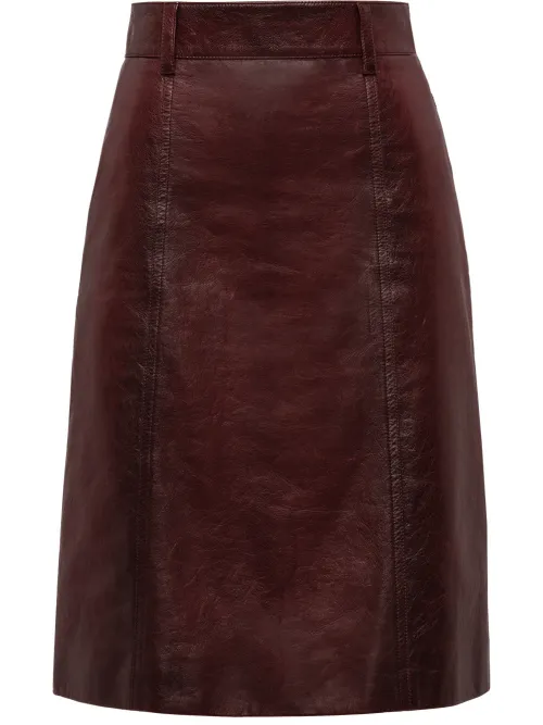 Jupe crayon en cuir nappa - Prada - Modalova