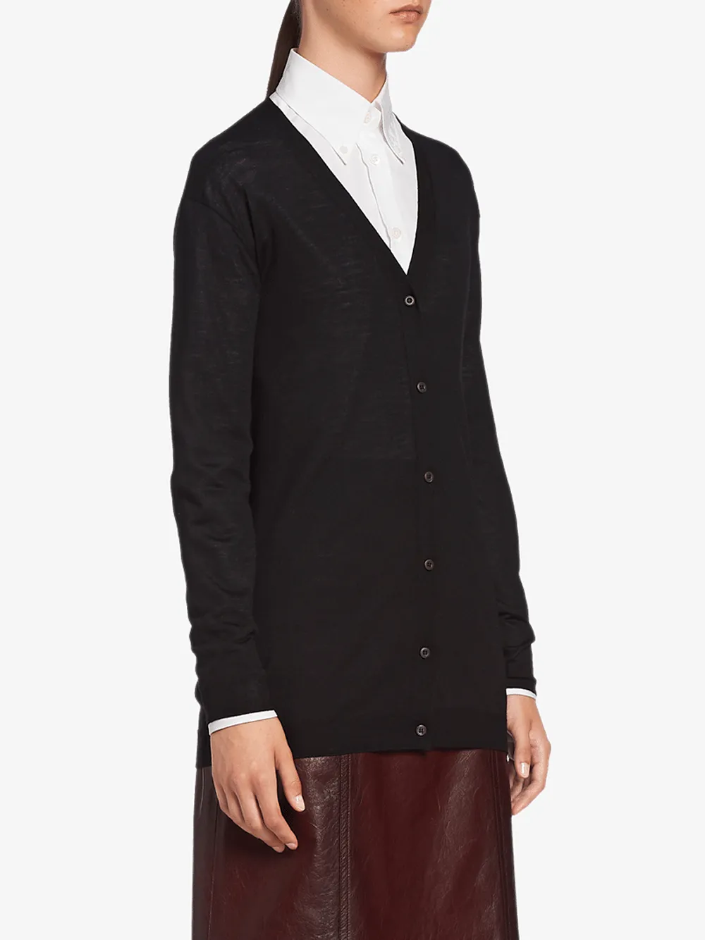 Prada Wool Cardigan Zwart