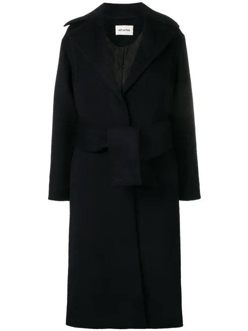 Manteau à taille ceinturée - Self-Portrait - Modalova