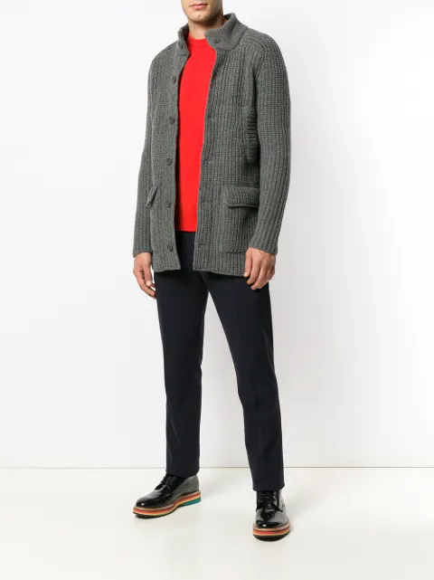 HERNO HERNO REMOVABLE INTERIOR KNITTED JACKET - GREY