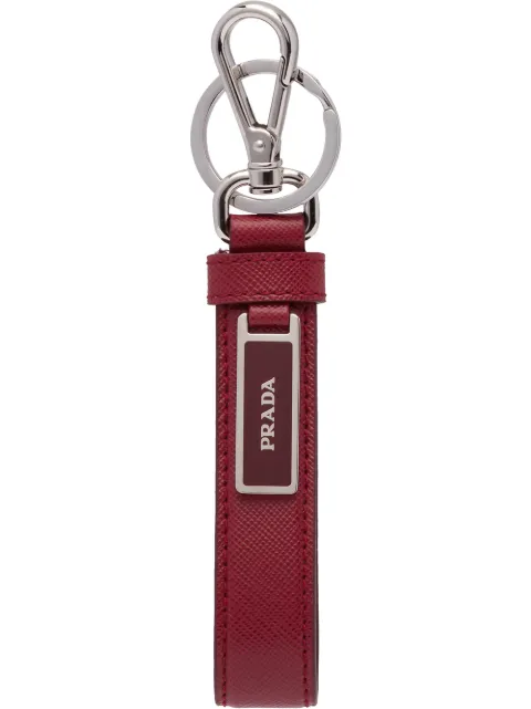 saffiano leather keychain