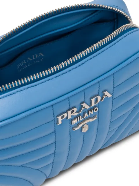 PRADA DIAGRAMME LEATHER CROSS-BODY BAG