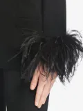 Prada feather-embellished belted cardigan - Black