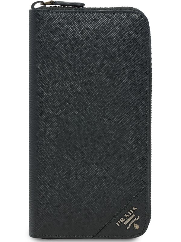Prada logo-plaque Zipped Card Holder - Farfetch