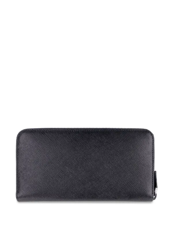 Prada Saffiano Leather Wallet | Black | FARFETCH RO