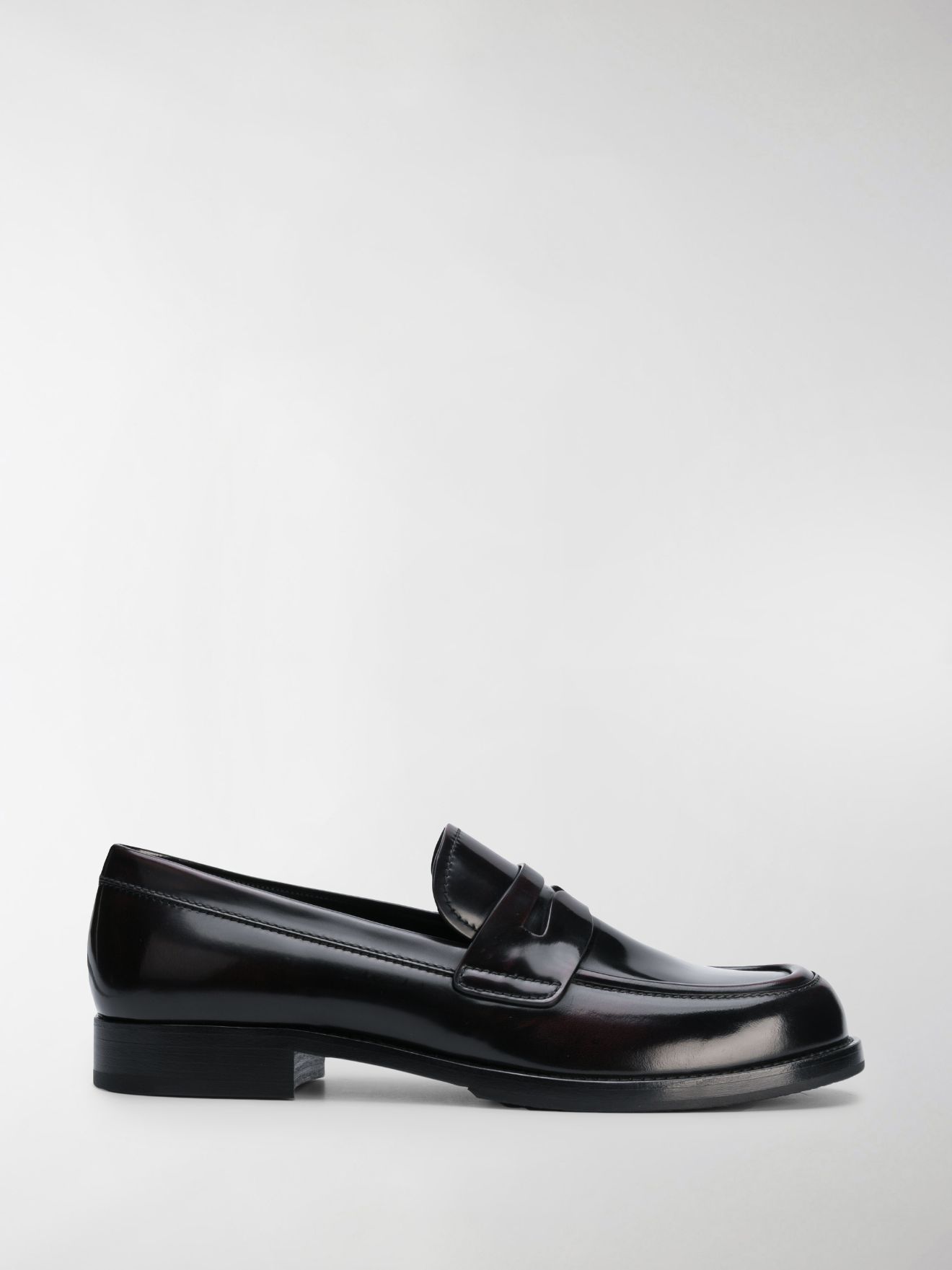 Prada classic penny loafers red | MODES