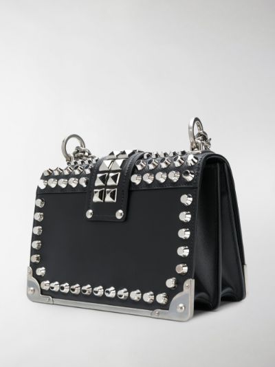 prada cahier studded leather bag