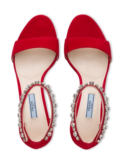 prada crystal sandals