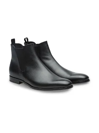 Saffiano leather Chelsea boots展示图