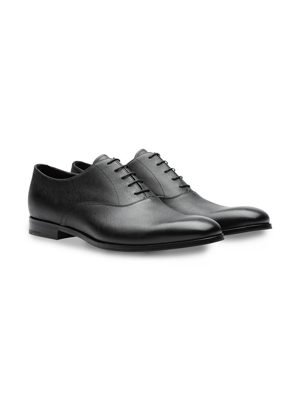 Prada Oxford schoenen van Saffiano leer - Zwart