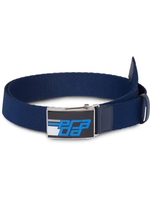prada blue belt