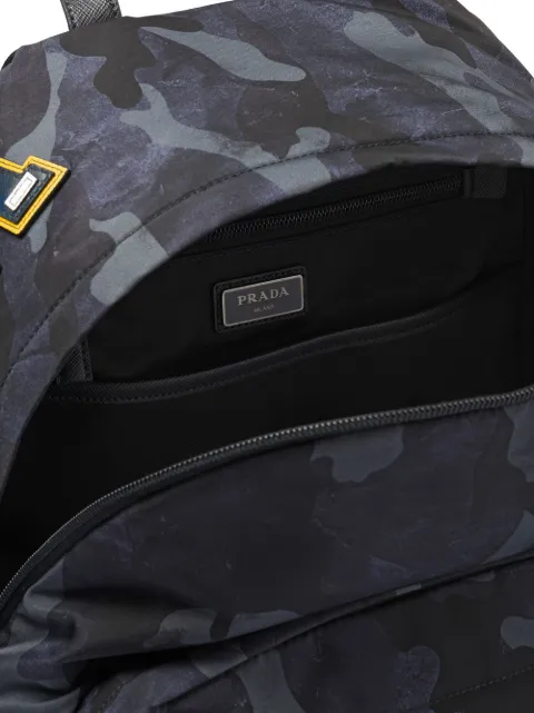 prada camo backpack