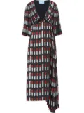 Prada lipstick print twill dress - Black