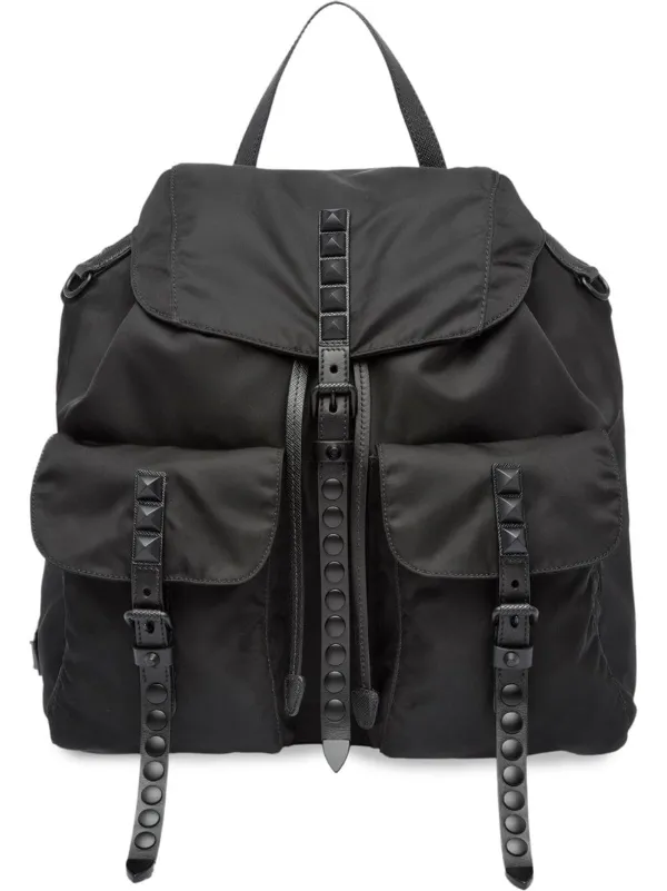 prada studded backpack