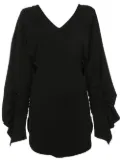 Paula Knorr V-neck flared dress - Black