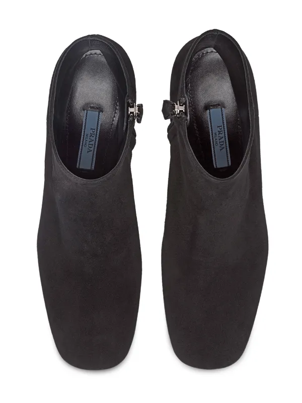 prada logo plaque boots