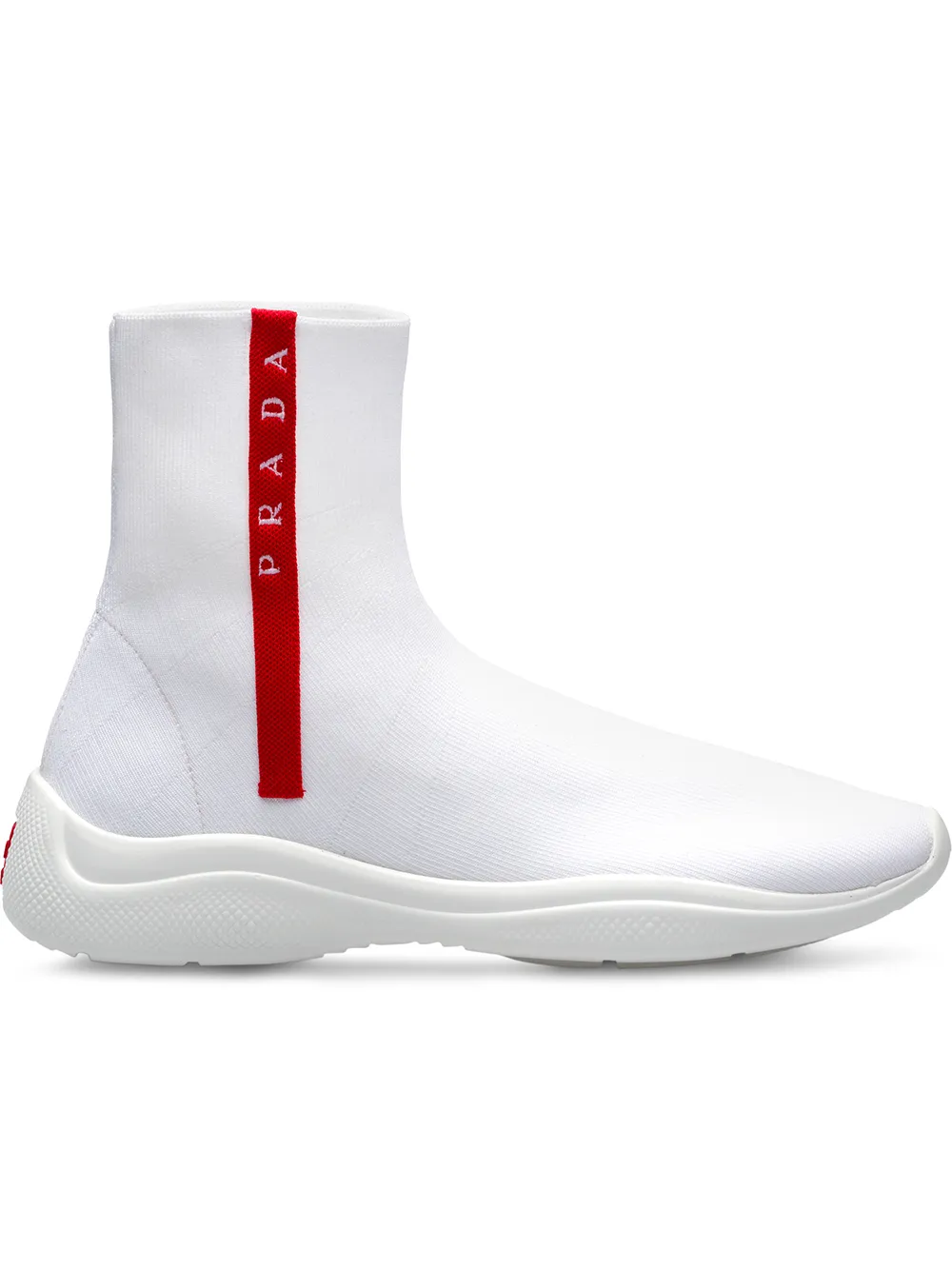 prada fabric high top sneakers