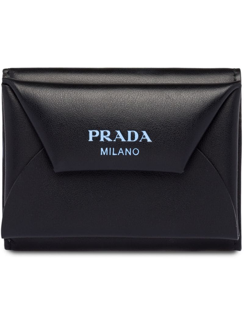 Prada Envelope Logo Wallet In Black