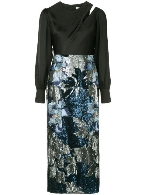 Three Floor Shimmy-ya Dress - Black In Black