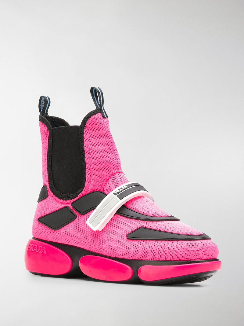 Prada Cloudbust high-top sneakers pink | MODES