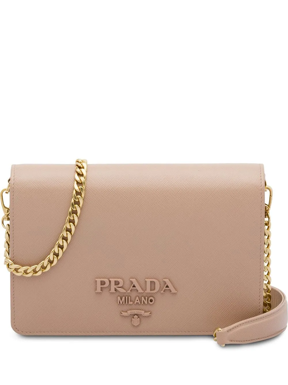 

Prada logo shoulder bag - Pink