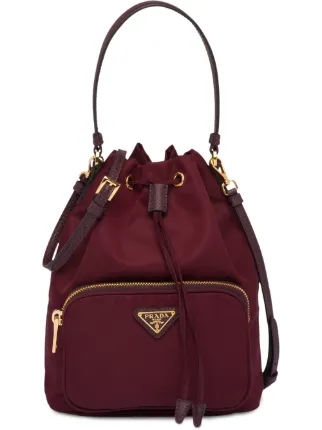 Prada Fabric Shoulder Bag Farfetch Prada Fabric Shoulder Bag