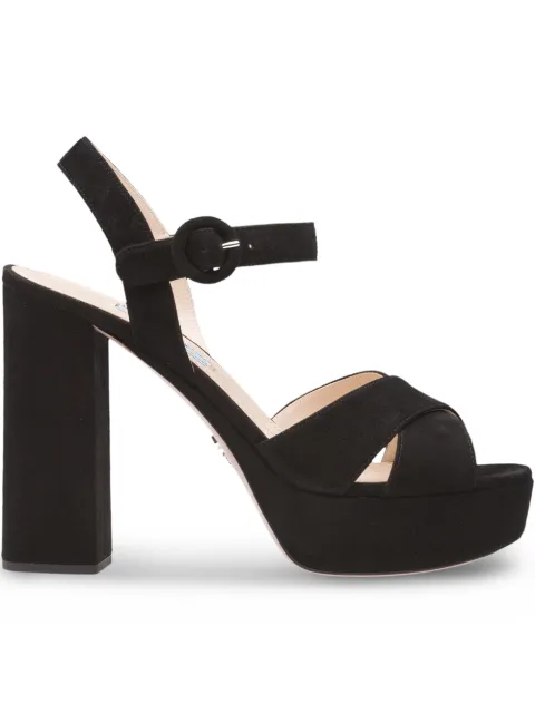 prada suede platform sandals