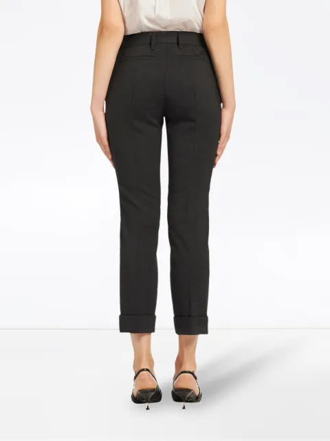 PRADA STRETCH NATTÉ TROUSERS