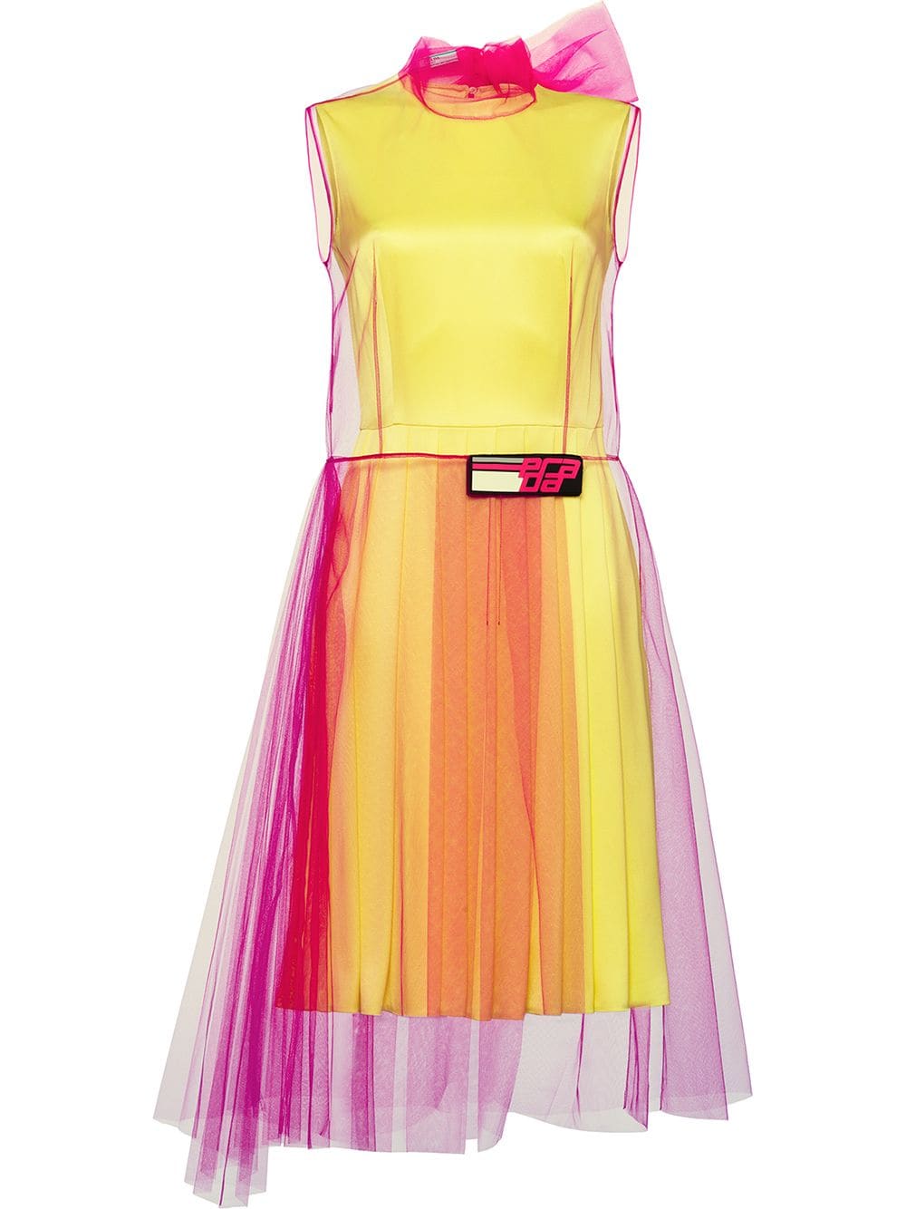 Prada Tulle And Silk Satin Dress - Farfetch