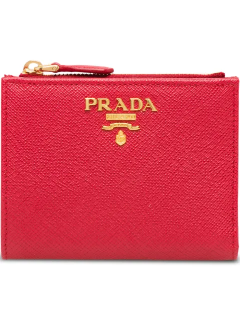 Prada Carteira Quadrada Com Placa De Logo Farfetch