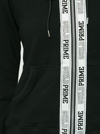 logo print zipped hoodie展示图