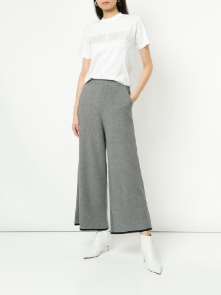 cropped wide leg trousers展示图