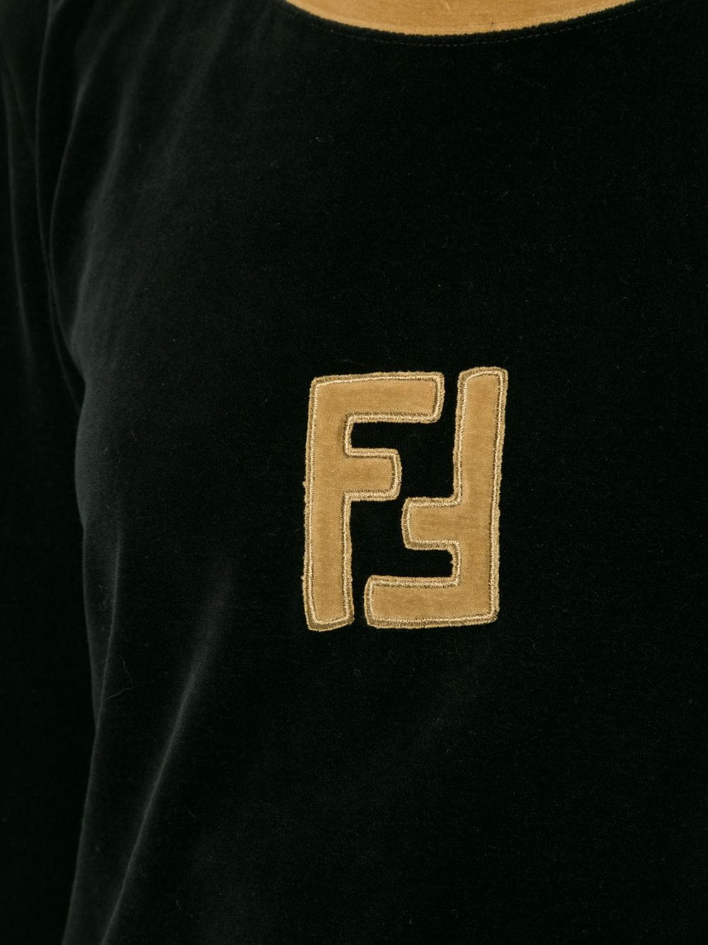 фото Fendi pre-owned облегающая толстовка с логотипом