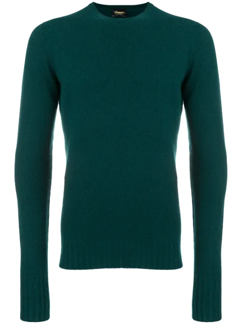 Drumohr Long-sleeve Fitted Sweater - Green In Green