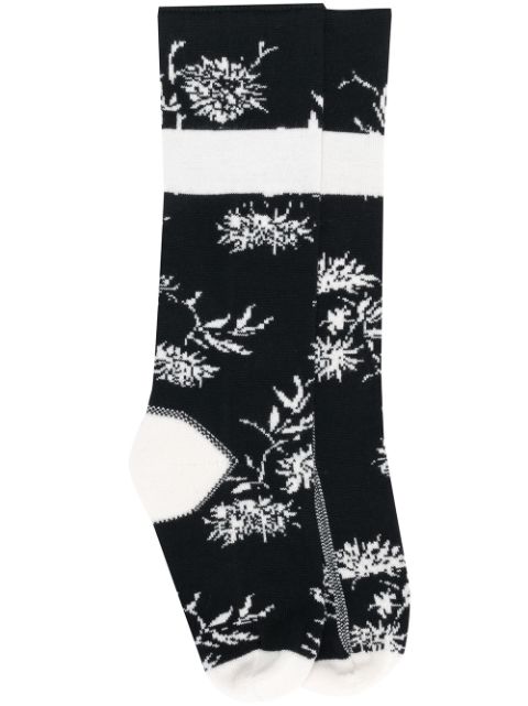 Haider Ackermann Intarsia-knit Socks - Black