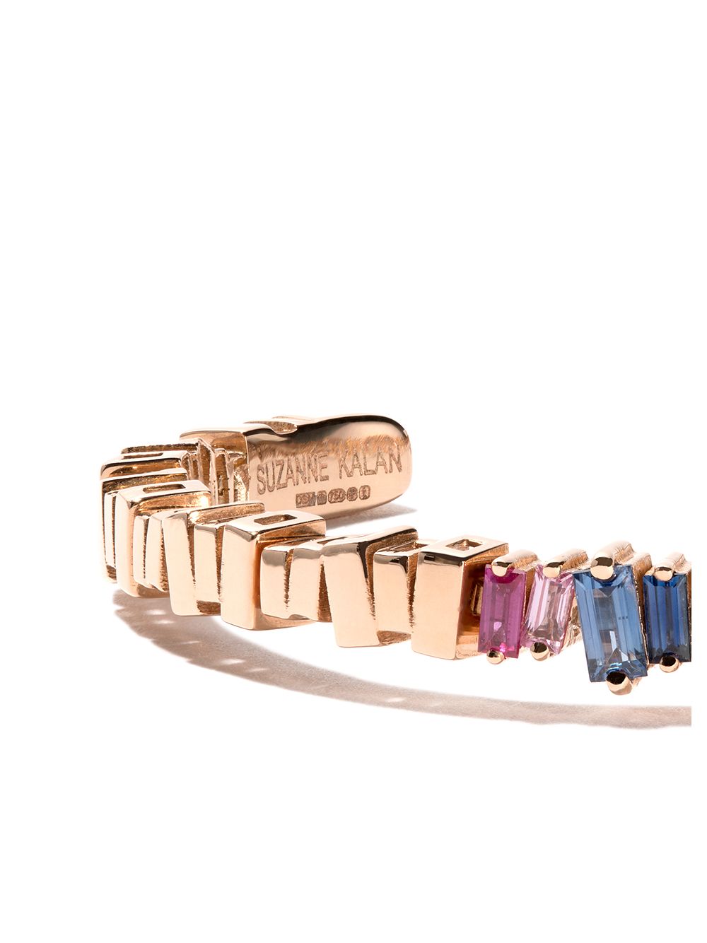 фото Suzanne kalan 18kt rose gold rainbow sapphire fireworks bangle