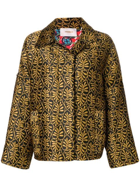 La DoubleJ Motorino foliate-embroidered jacket