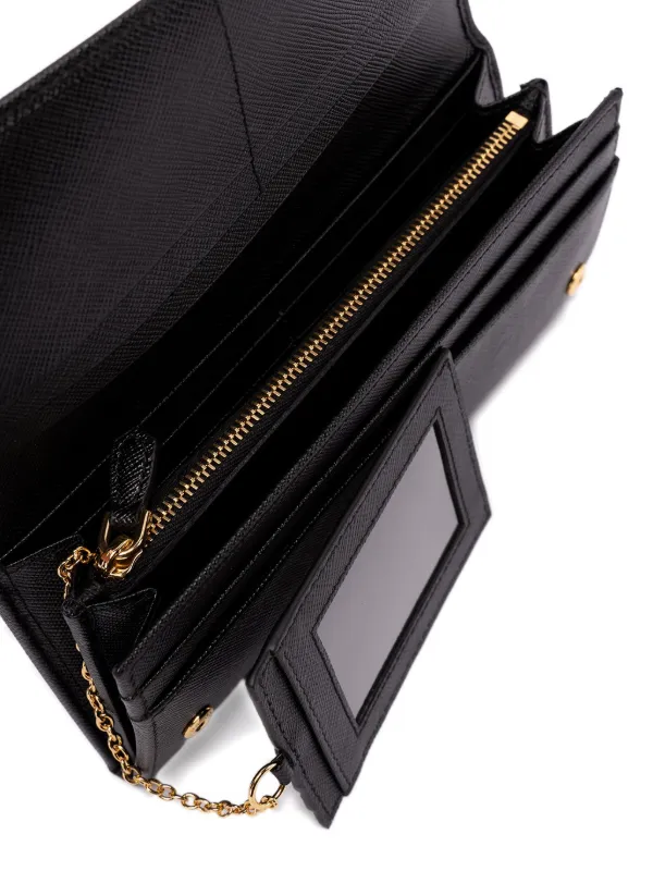 Prada triangle-logo Wallet Black FARFETCH IN