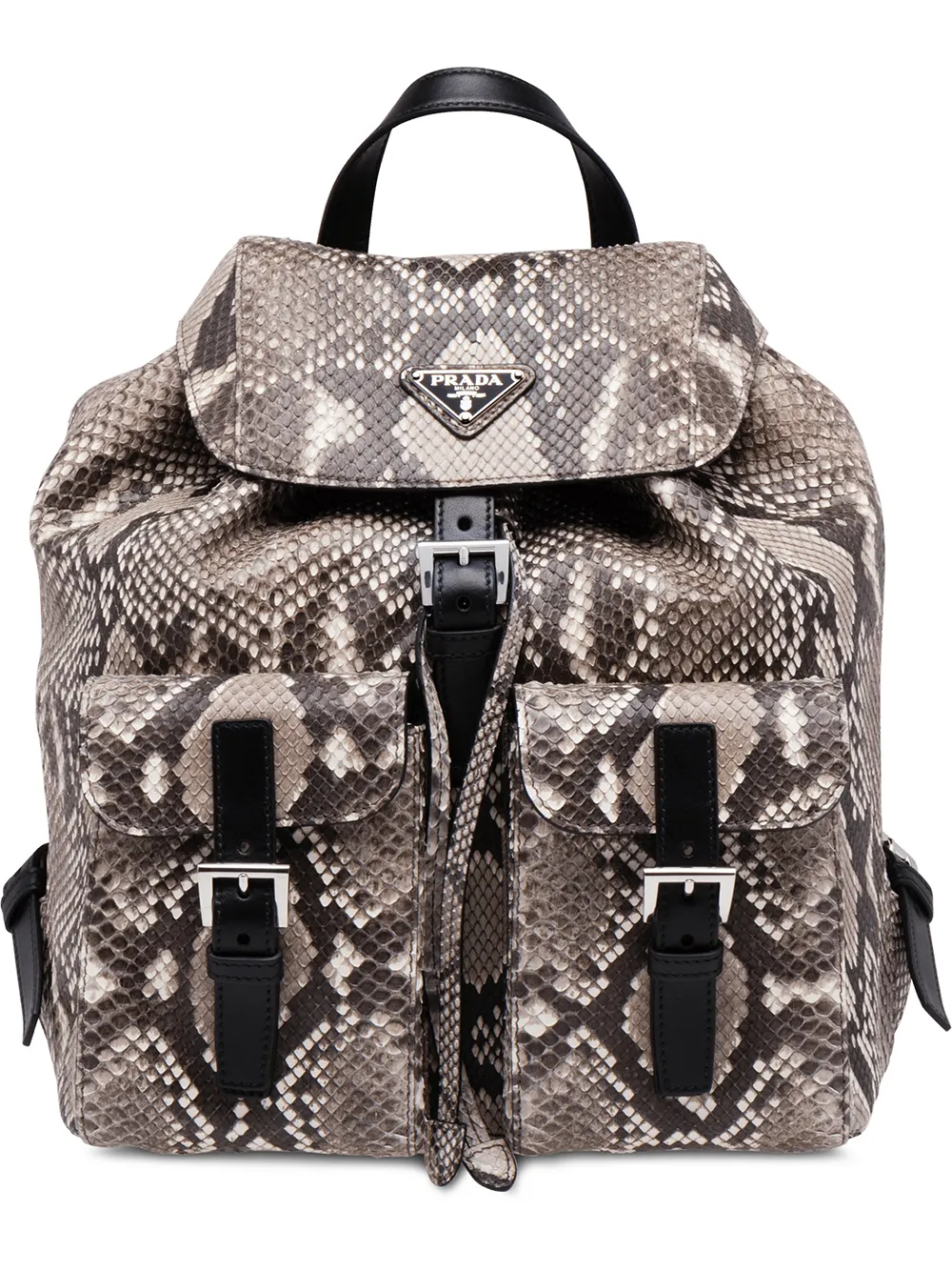Prada top flap backpack Grijs
