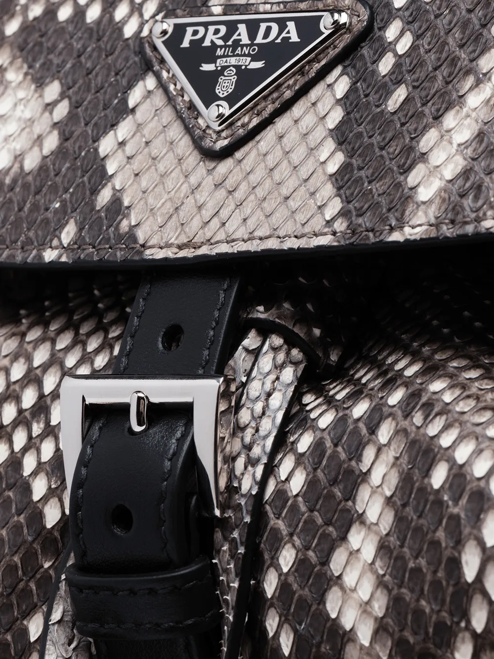 Prada top flap backpack Grijs