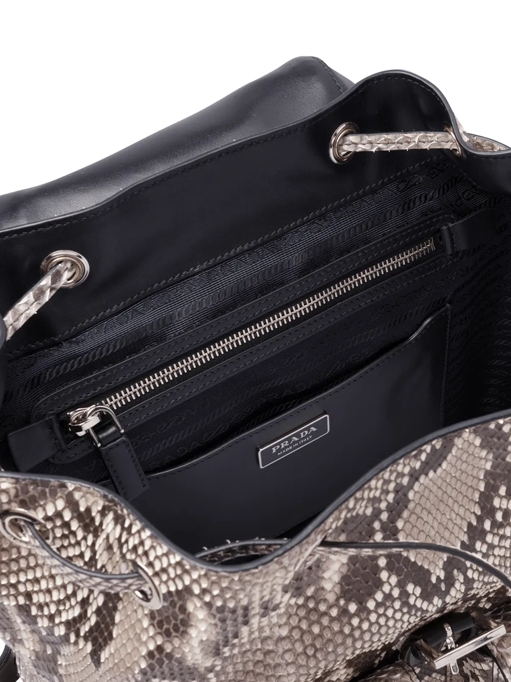 Prada top flap backpack Grijs