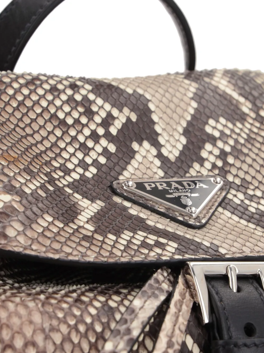 Prada top flap backpack Grijs