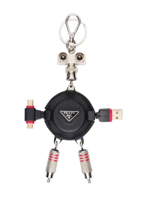 Prada Saffiano Leather Keychain