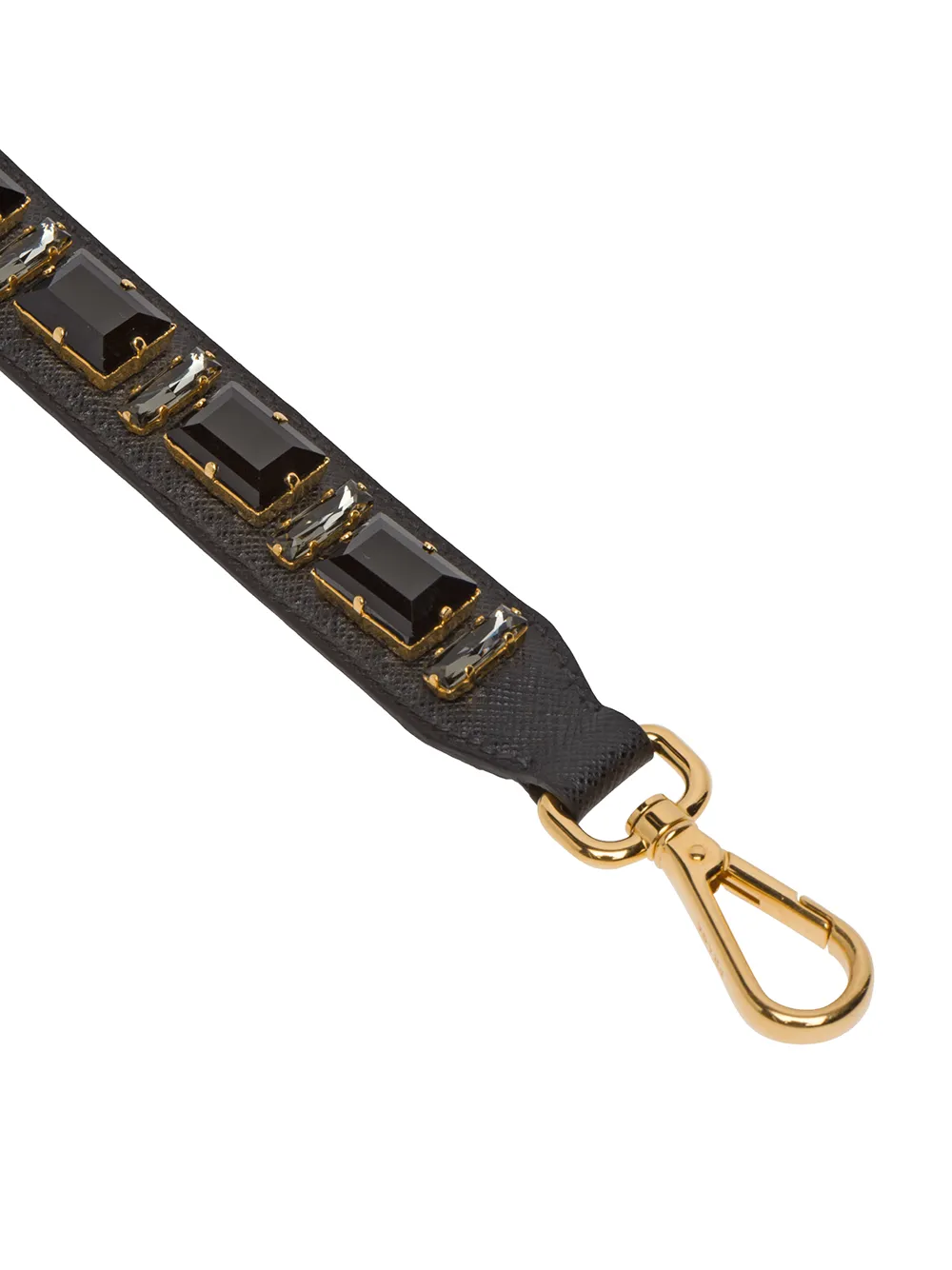 Prada versierde schoudertas Zwart