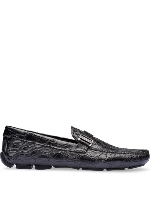 prada crocodile loafers