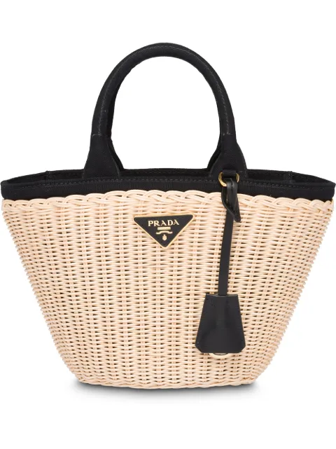prada woven rattan clutch