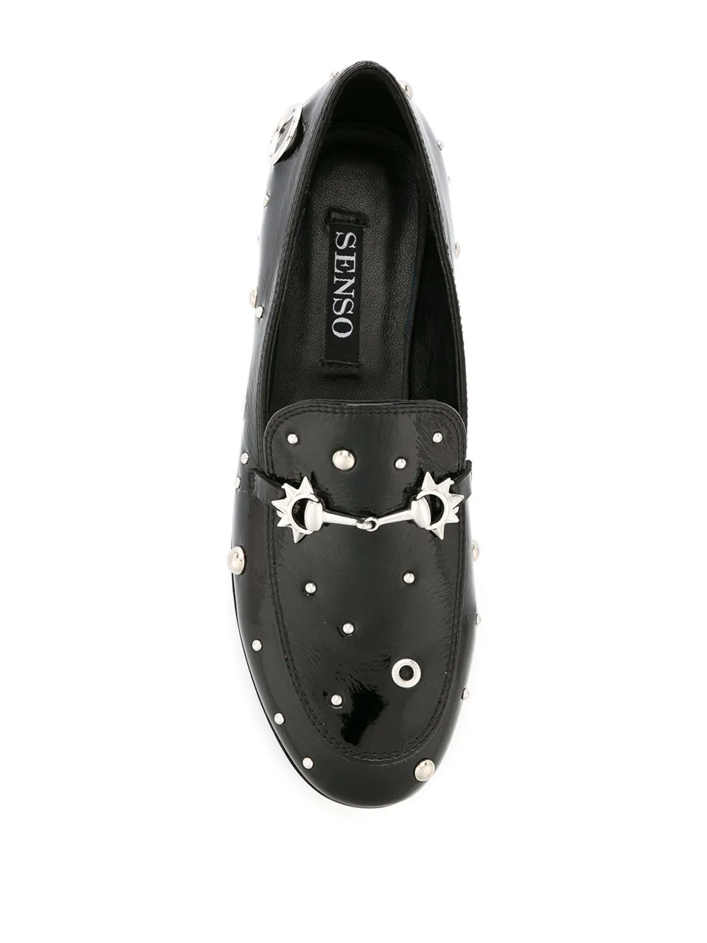 Senso Carly I studded loafers Black