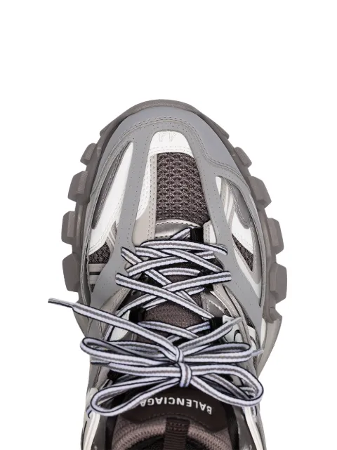 Balenciaga Track Leather, Mesh And Rubber Sneakers In 106 - Grey