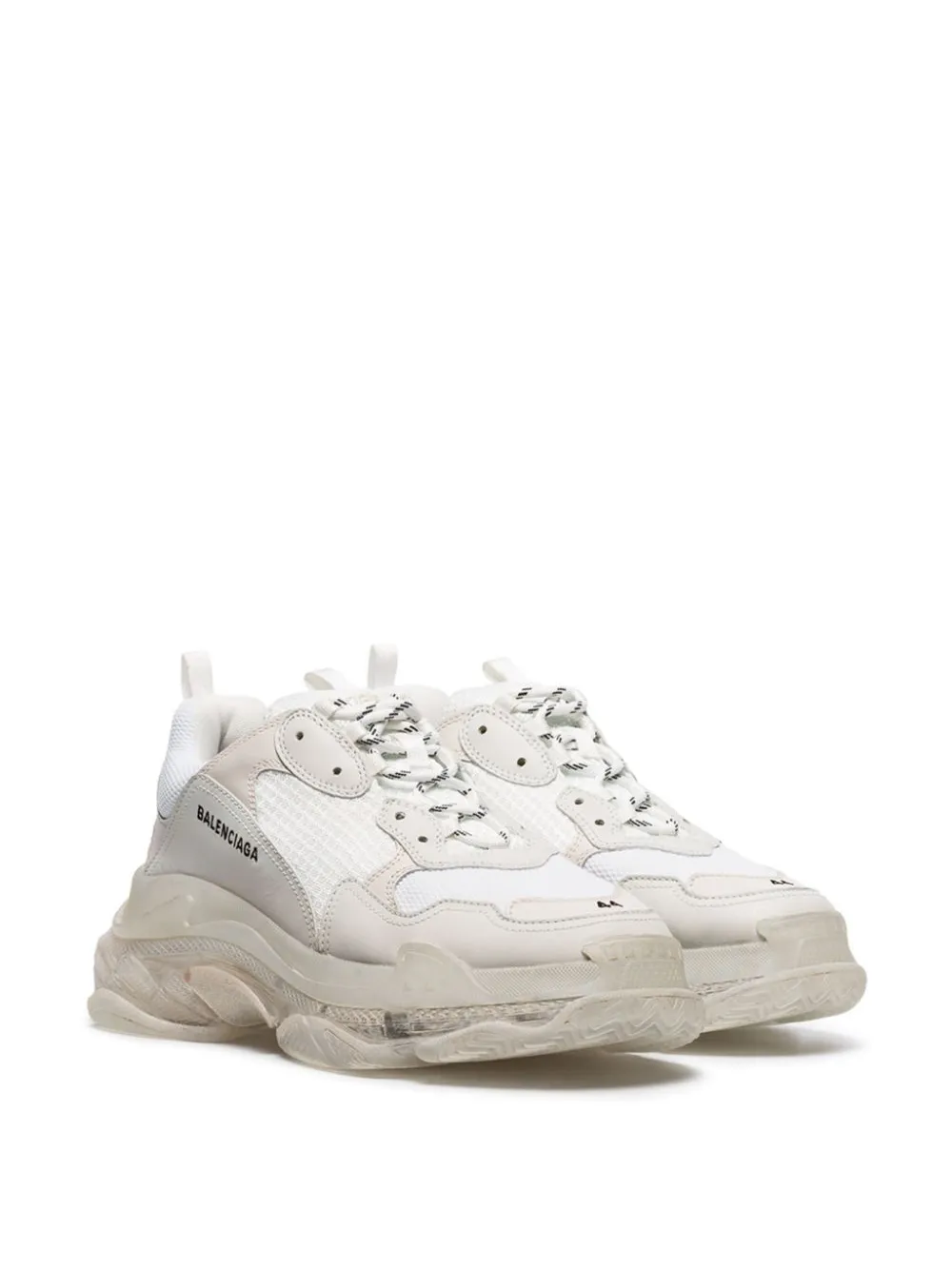 balenciaga triple s white suede