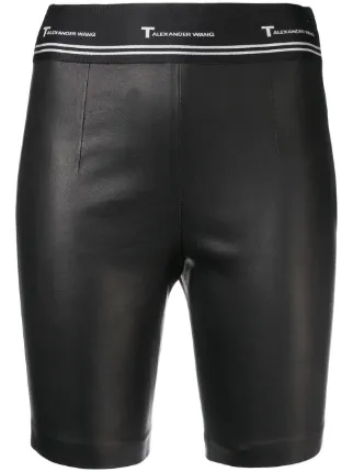 biker leather shorts